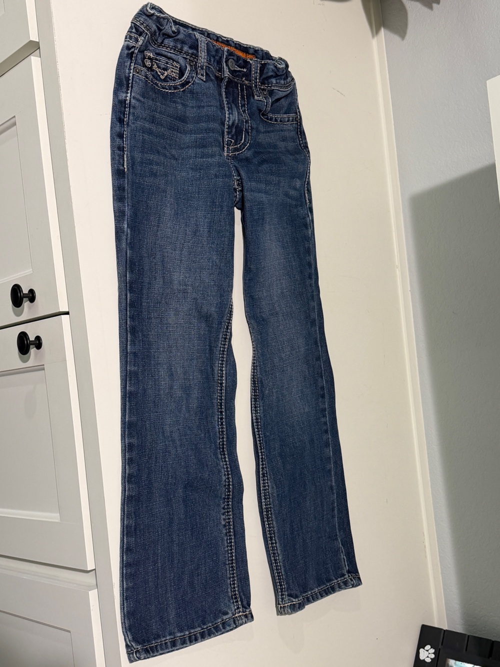 Kids Dark Blue Stretch Denim Jeans with Comfort Waistband